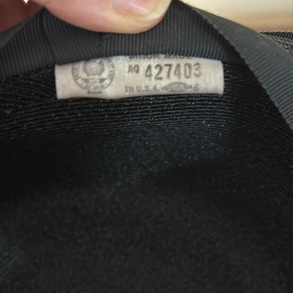 Vintage Black and Cream Woven High Top Bowlers Derby Hat Union Tag - Picture 10 of 14